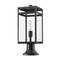 Z-Lite Nuri 1 Light Outdoor Pier Mounted Fixture, Black & Clear 596PHMR-553PM-BK - alternate 5